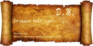 Droppa Mózes névjegykártya